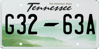 TN license plate G3263A