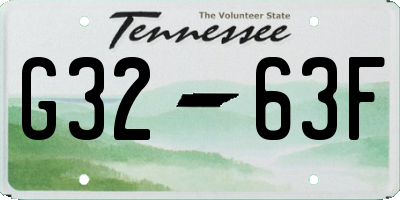 TN license plate G3263F