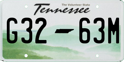 TN license plate G3263M