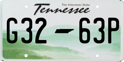 TN license plate G3263P