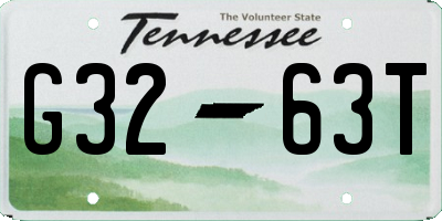 TN license plate G3263T
