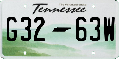 TN license plate G3263W