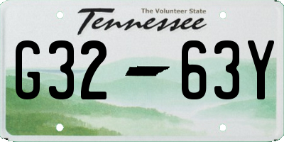 TN license plate G3263Y