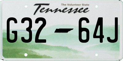 TN license plate G3264J