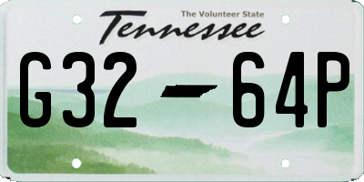 TN license plate G3264P