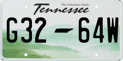 TN license plate G3264W