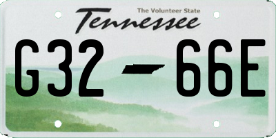 TN license plate G3266E