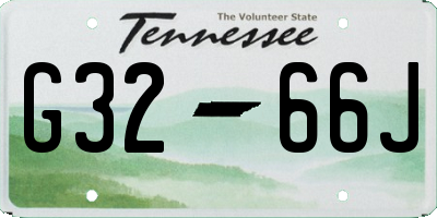 TN license plate G3266J