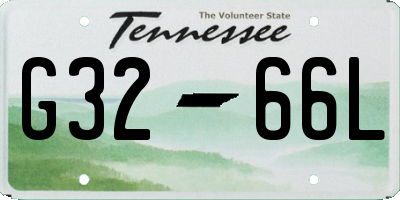 TN license plate G3266L