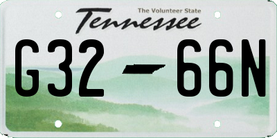 TN license plate G3266N