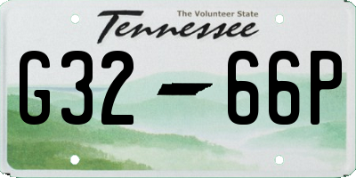 TN license plate G3266P