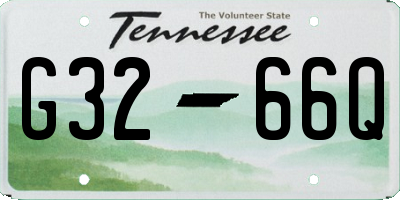 TN license plate G3266Q