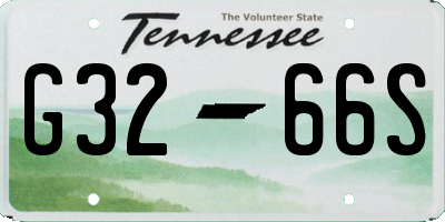 TN license plate G3266S