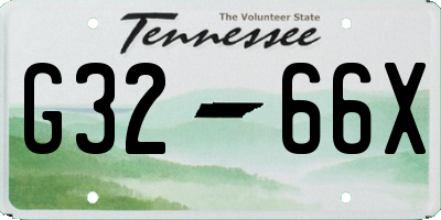 TN license plate G3266X