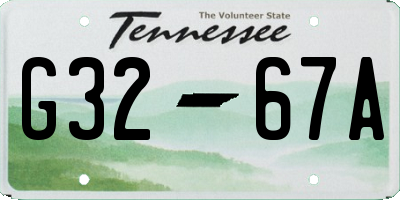 TN license plate G3267A