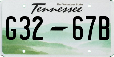 TN license plate G3267B