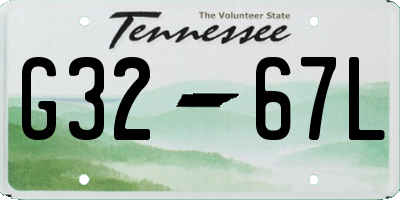 TN license plate G3267L