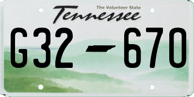 TN license plate G3267O