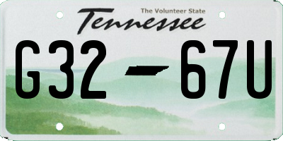 TN license plate G3267U