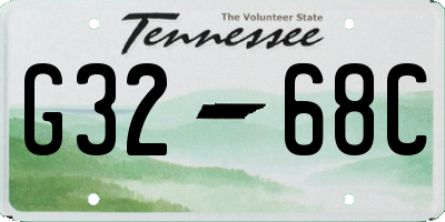 TN license plate G3268C