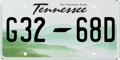 TN license plate G3268D