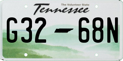 TN license plate G3268N