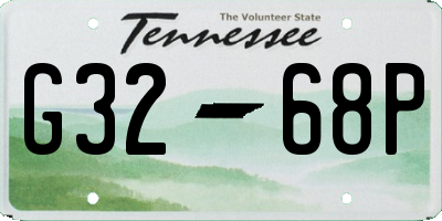 TN license plate G3268P