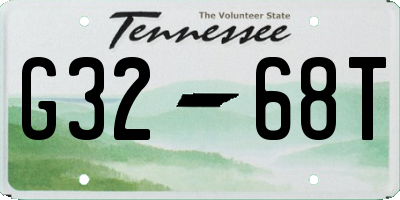 TN license plate G3268T