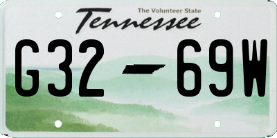 TN license plate G3269W