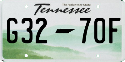 TN license plate G3270F