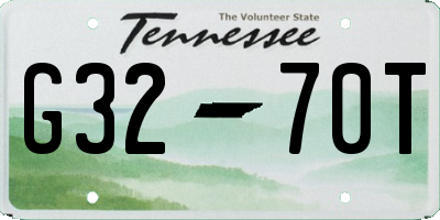 TN license plate G3270T