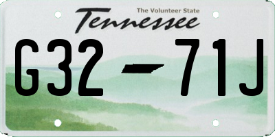 TN license plate G3271J