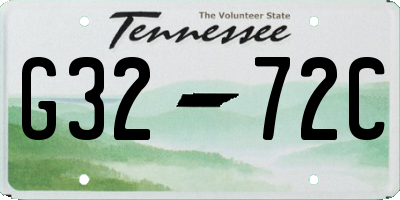TN license plate G3272C