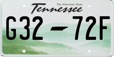 TN license plate G3272F