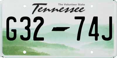 TN license plate G3274J