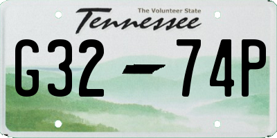 TN license plate G3274P