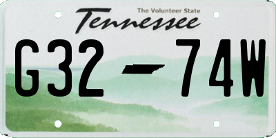 TN license plate G3274W