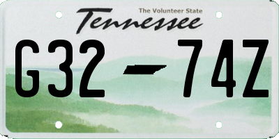 TN license plate G3274Z