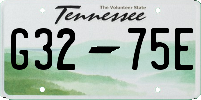 TN license plate G3275E