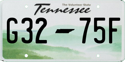 TN license plate G3275F