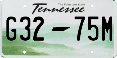TN license plate G3275M