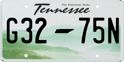 TN license plate G3275N