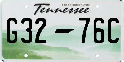 TN license plate G3276C