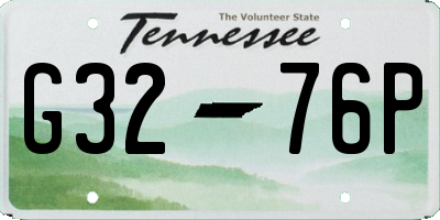 TN license plate G3276P