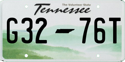 TN license plate G3276T