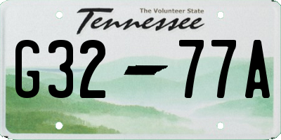 TN license plate G3277A
