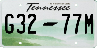 TN license plate G3277M