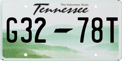 TN license plate G3278T