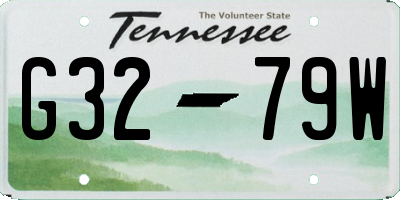 TN license plate G3279W