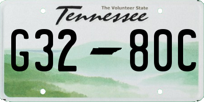 TN license plate G3280C